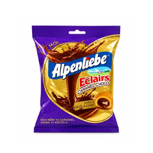Kẹo Mềm ALPENLIEBE Vị Caramen Nhân Socola Chảy Bịch 63,7g