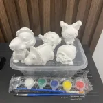 Bộ Tô Tượng Mini Cho Bé Kèm Màu Và Cọ