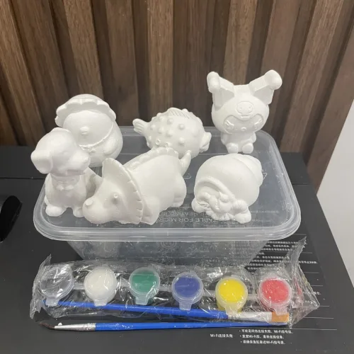 Bộ Tô Tượng Mini Cho Bé Kèm Màu Và Cọ