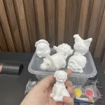 Bộ Tô Tượng Mini Cho Bé Kèm Màu Và Cọ