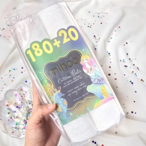 Bông Tẩy Trang Mihoo 100% Cotton (200 Miếng)