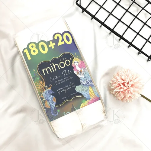 Bông Tẩy Trang Mihoo 100% Cotton (200 Miếng)