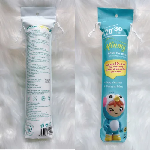 Bông Tẩy Trang Minmy Xanh 130 + 20 Miếng