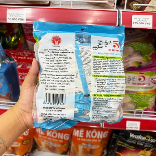 Bột 5 Thứ Đậu Hạt Sen Bích Chi Có Đường 350g - Bịch Màu Xanh