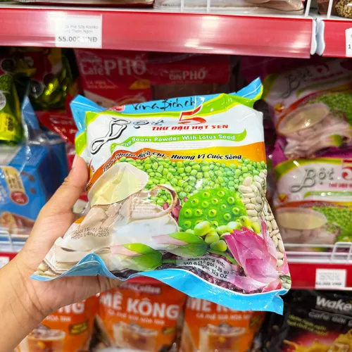 Bột 5 Thứ Đậu Hạt Sen Bích Chi Có Đường 350g - Bịch Màu Xanh