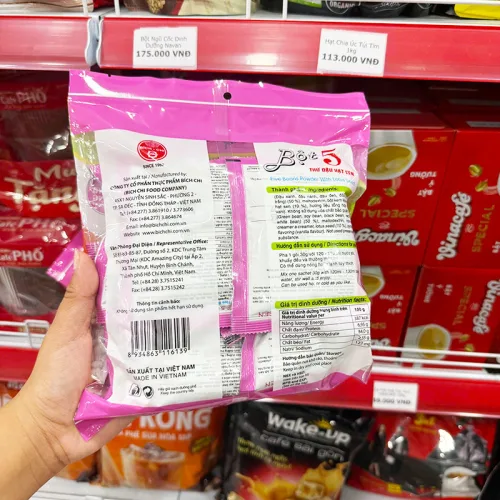 Bột 5 Thứ Đậu Hạt Sen Bích Chi Không Đường 350g - Bịch Màu Hồng