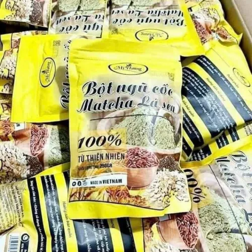 Bột Ngũ Cốc Matcha Lá Sen Giảm Mỡ Bụng Mị Hương chỉ giảm mỡ bụng không giảm cân