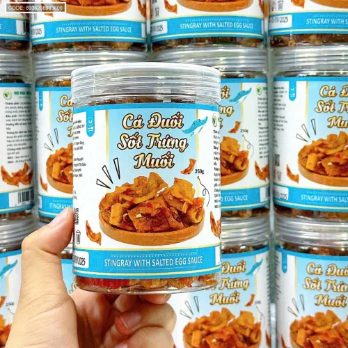 Cá Đuối Sốt Trứng Muối Thơm Ngon 250g Hộp