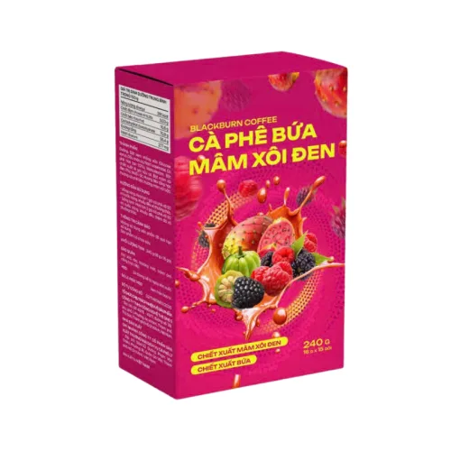 Cà Phê Bứa Mâm Xôi Đen Blackberry Coffee 16g x 15 gói