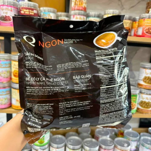 Cà Phê Sữa Hòa Tan Instant Coffee Mix More In 1 - Cà Phê Sữa Trần Quang 1,20kg (60 Gói x 20g)