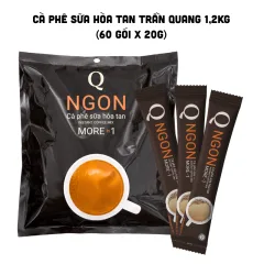 Cà Phê Sữa Hòa Tan Instant Coffee Mix More In 1 - Cà Phê Sữa Trần Quang 1,20kg (60 Gói x 20g)