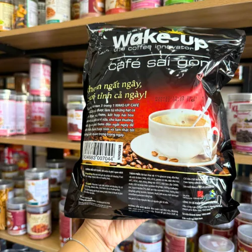 Cà Phê Wake Up - Cà Phê Sài Gòn - Cafe Sữa Đậm Vị Hòa Tan 3 Trong 1 456g (Túi 24 Gói x 19g)