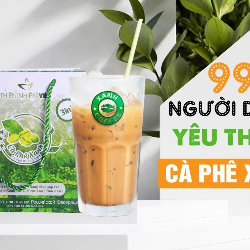 Cà Phê Xanh Thiên Nhiên Việt Hộp Nhỏ 10 Gói (Combo 2 Hộp)