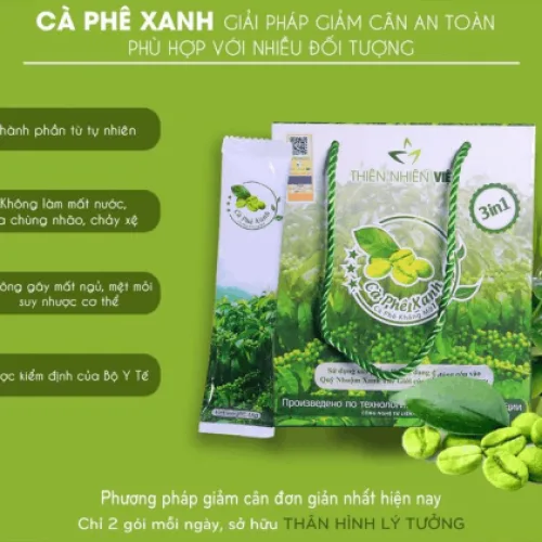 Cà Phê Xanh Thiên Nhiên Việt Hộp Lớn 30 Gói