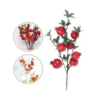 Cành Lựu 7 Trái Mọng Đỏ Cắm Bình Trang Trí Không Gian Sống