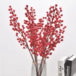 1 Cành Đông Đào 12 Nhánh Trái Mọng Đỏ Dài 90cm