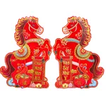 Cặp 2 Tranh Dán Cửa Ngựa - Tranh Dán Trang Trí Tết 50cm