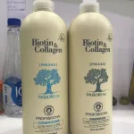Cặp dầu gội xả Biotin Collagen trắng 1000ml Chính Hãng