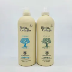 Cặp dầu gội xả Biotin Collagen trắng 1000ml Chính Hãng