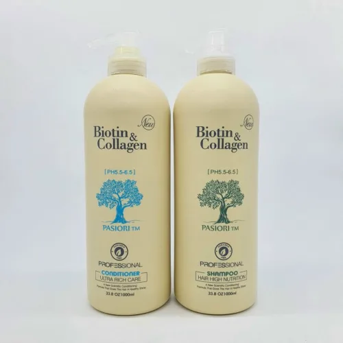 Cặp dầu gội xả Biotin Collagen trắng 1000ml Chính Hãng