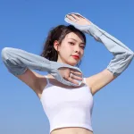 Cặp Găng Tay Dài Chống Nắng - Bao Tay Dài Vải Kim Cương Mềm Mịn