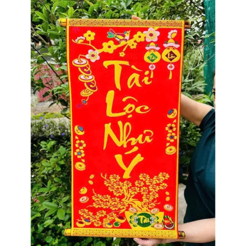 Câu Đối Đỏ Đơn 3d Treo Tường - Câu Đối Trang Trí Tết