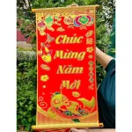 Câu Đối Đỏ Đơn 3d Treo Tường - Câu Đối Trang Trí Tết
