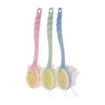 Cây Chà Lưng - Cọ Tắm Kì Lưng - Bàn Chải Chà Lưng 2 Đầu Có Bông Tắm 35cm