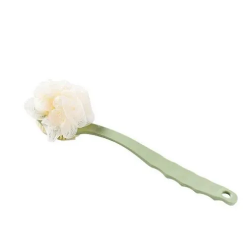 Cây Chà Lưng - Cọ Tắm Kì Lưng - Bàn Chải Chà Lưng 2 Đầu Có Bông Tắm 35cm