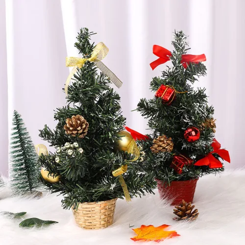 Cây Thông Noel Để Bàn Trang Trí Giáng Sinh Kèm Đèn Và Phụ Kiện 40cm