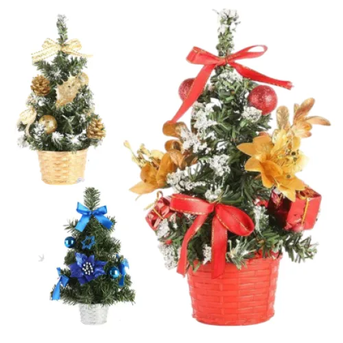 Cây Thông Noel Để Bàn Trang Trí Giáng Sinh Kèm Đèn Và Phụ Kiện 40cm