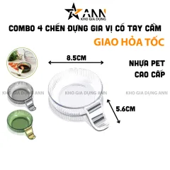 Chén Đựng Gia Vị Có Tay Cầm - Chén Đựng Nước Chấm Bằng Nhựa 8,5x5,6cm