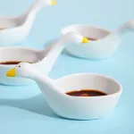 Chén Đựng Gia Vị Thiên Nga - Chén Đựng Nước Chấm Bằng Sứ 11x5.5cm
