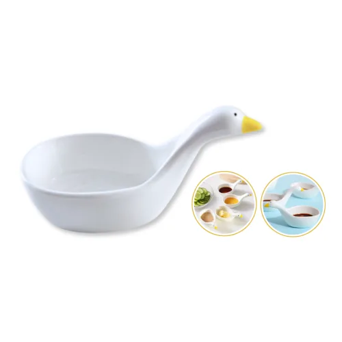 Chén Đựng Gia Vị Thiên Nga - Chén Đựng Nước Chấm Bằng Sứ 11x5.5cm