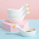 Chén Đựng Gia Vị Thiên Nga - Chén Đựng Nước Chấm Bằng Sứ 11x5.5cm