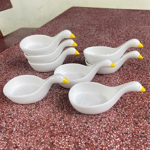 Chén Đựng Gia Vị Thiên Nga - Chén Đựng Nước Chấm Bằng Sứ 11x5.5cm