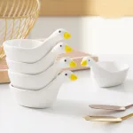 Chén Đựng Gia Vị Thiên Nga - Chén Đựng Nước Chấm Bằng Sứ 11x5.5cm