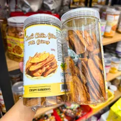 Chuối Chiên Giòn Mè Gừng 250g - Hộp Pet