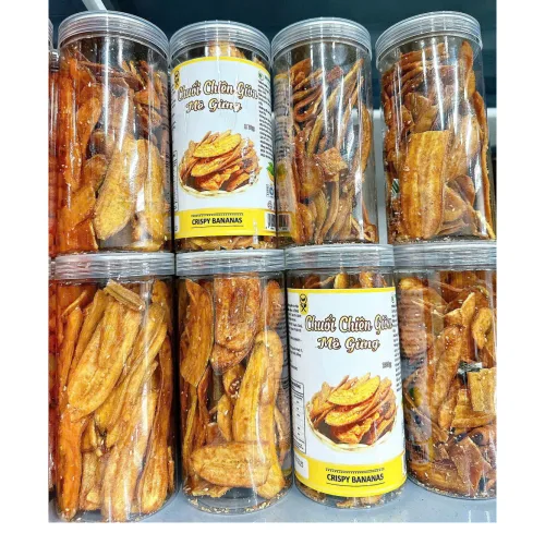 Chuối Sấy Mè Gừng Thơm Ngon 250g Hộp