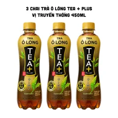3 Chai Trà Ô Lông Tea + Plus Vị Truyền Thống (450ml/Chai)