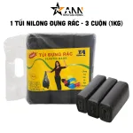 1 Túi Nilong Đựng Rác 3 Cuộn Size Đại 64x78cm