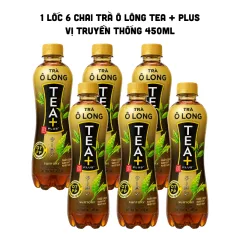 Set 6 Chai Trà Ô Lông Tea + Plus Vị Truyền Thống (450ml/Chai)