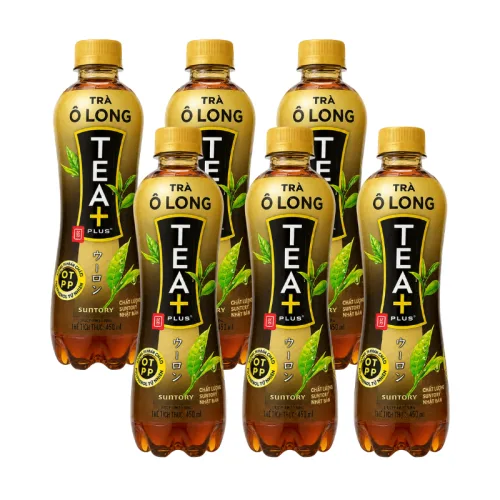 Set 6 Chai Trà Ô Lông Tea + Plus Vị Truyền Thống (450ml/Chai)