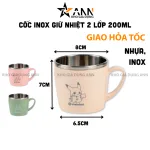 Cốc Giữ Nhiệt - Ly Giữ Nhiệt 2 Lớp Inox Cao Cấp 200ml