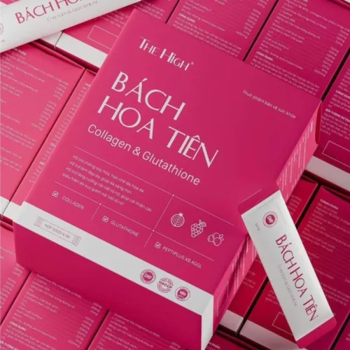 Cốm Bách Hoa Tiên Collagen & Glutathione The High - Hộp 30 Gói