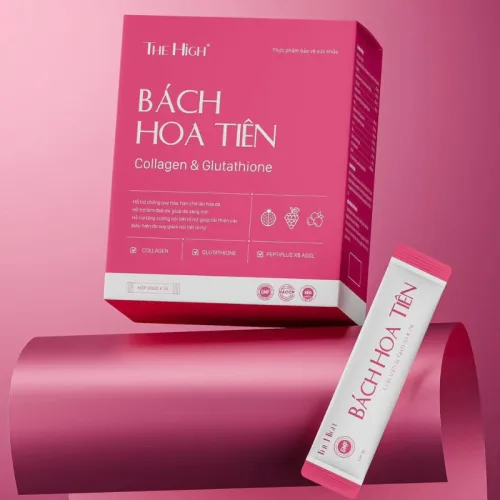 Cốm Bách Hoa Tiên Collagen & Glutathione The High - Hộp 30 Gói