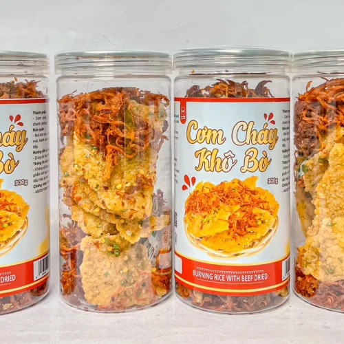 Cơm Cháy Lắc Khô Bò Loại Ngon 300g Hộp Pet
