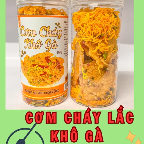 Cơm Cháy Lắc Khô Gà Thơm Ngon 300g Hộp