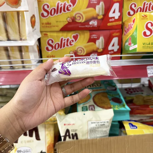 Combo 10 Cái Bánh Mì Sữa Chua HESHAN Vị Gạo Tím