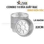 Combo 10 Đĩa Giấy Bạc Lót Nồi Chiên Không Dầu Lò Nướng 22cm